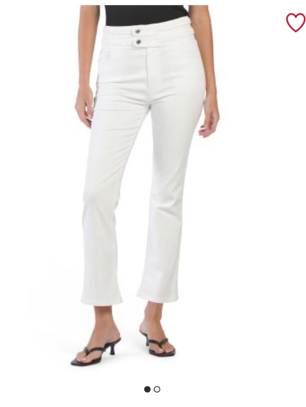 Derek Lam 10 Crosby Harlow Cropped Bootcut Jeans White Braided Waist Size 26